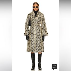 Jo Faux Snakeskin Trench in Beige Snake
L'Academie